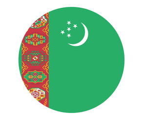 Turkmenistan Flag National Asia Emblem Icon Vector Illustration Abstract Design Element