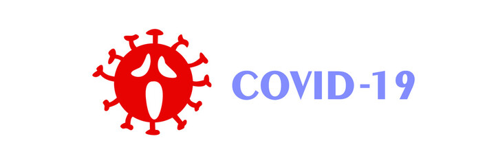 Scared Covid-19 cell with an open mouth and a crown on its head. 3D illustration