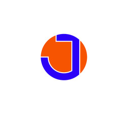letter j abstract logo design