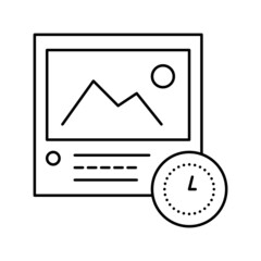 picture viewing time line icon vector illustration