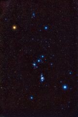 Orion constellation, Milky way stars photographed with star-tracker and long exposure.