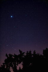 Sirius, brightest star in the night sky after Sun, photographed with star-tracker and long exposure.