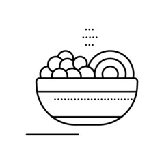 meal dish line icon vector illustration