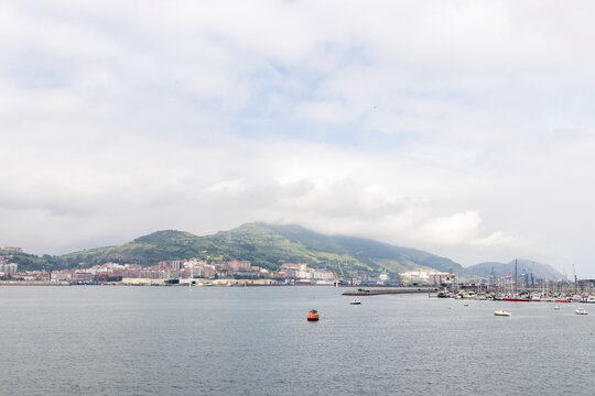 mouth of the river Nervion in Bilbao in the north of Spain