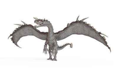 stone dragon is standing up