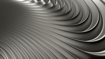 Abstract silver wavy texture. High quality CG texture. 3D rendered overlay image. Ideal for banners, posters, web pages, abstract background