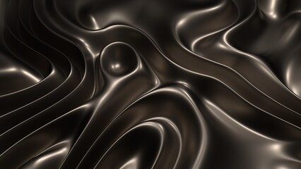 Metal wavy backdrop. Abstract high quality CG texture. 3D rendered overlay image. Ideal for banners, posters, web pages, abstract background