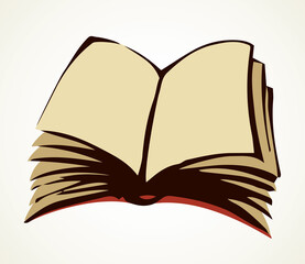 Open book. Vector doodle symbol