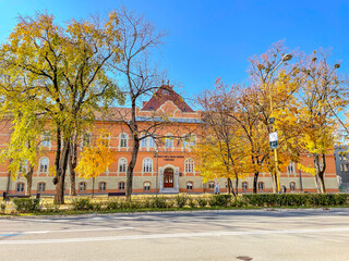 Fototapeta premium autumn in the city Warsaw, Poland 