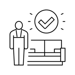 remove couch line icon vector illustration