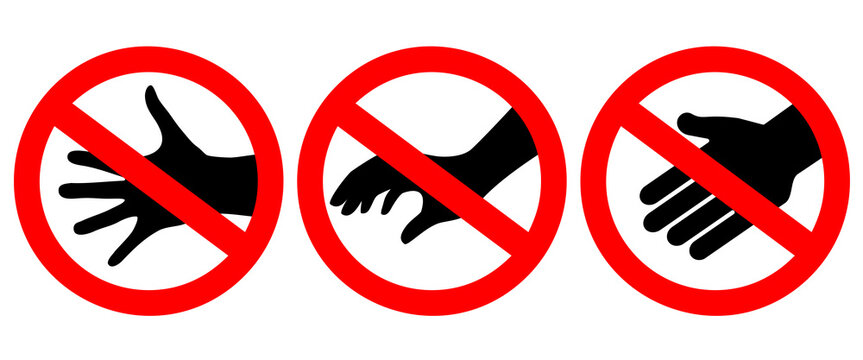 Do not touch vector hand sign
