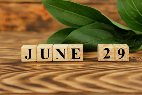 June 29 Date design in natural concept.