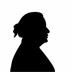 a woman head silhouette vector