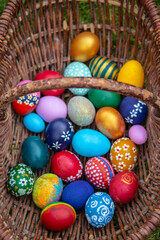Beautiful colourful handmade easter eggs. Great idea to decorate your Easter eggs. Happy Easter.