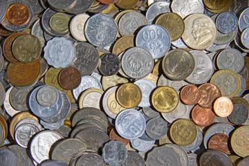 Pile of the old coins