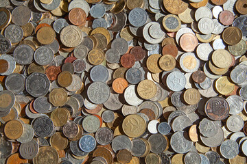 Pile of the old coins