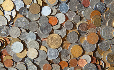 Pile of the old coins