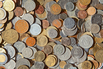 Pile of the old coins