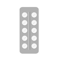Medical pills icon isolated on white background. Vector illustration. Grey simple element