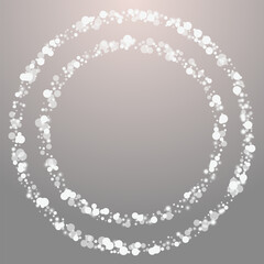 Silver Flake Vector Grey Background. White