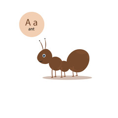 ant on white background .vector illustration