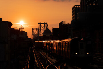 Sunset Subway Train