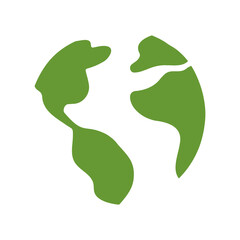 Green Earth logo template. Eco concept. Earth Day.