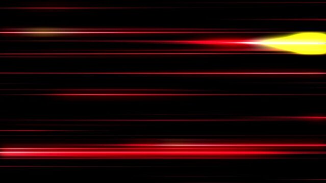 Abstract animation of red speed horizontal lines.
