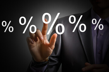 hand showing the word tax hologram