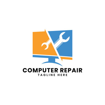 computer repair logo design template