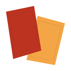 Red and yellow referee cards. Violation of the rules of football. Flat vector illustration. Eps10