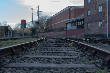 Fototapeta na wymiar Train, Signal, Railway, Tracks, Scrap Yard