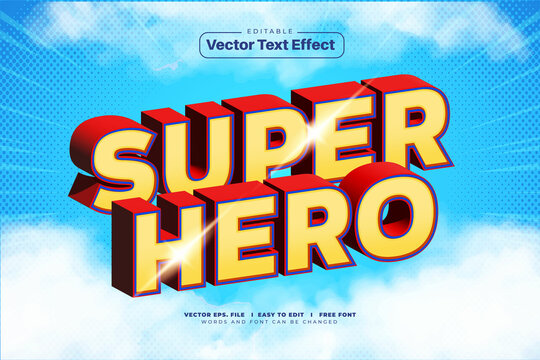 3D Bold Superhero Text Effect