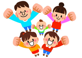 家族,親子,子供,家庭,両親,小学生,イラスト,小学校,幼児,ファミリー,人物,全身,人,夫婦,子ども,赤ちゃん,父,母,兄,妹,弟,姉,楽しい,かわいい,明るい,仲良し,集合,春,夏,秋,冬,家,元気,笑顔,バンザイ,幼稚園,保育園,お父さん,お母さん,大家族,育児,団欒,ほのぼの,ママ,幸せ,嬉しい,パパ,孫,おとうさん