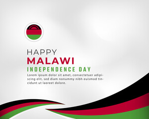 Happy Malawi Independence Day July 6th Celebration Vector Design Illustration. Template for Poster, Banner, Advertising, Greeting Card or Print Design Element