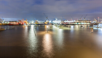 Fototapeta premium Hamburger Fischmarkt Storm Surge