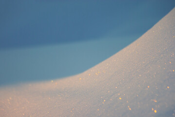 Close up abstract view of fresh sparkling snow