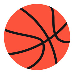 Illustration of Basket ball design icon