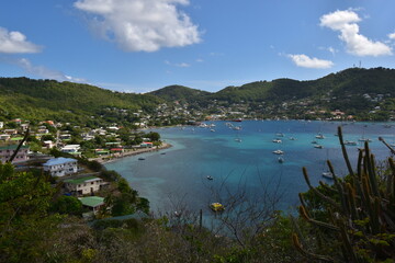 View of Admiralty Bay, Port Elizabeth from Fort Hamilton on the Grenadines island of Bequia