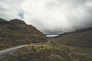 Twisting mountain road