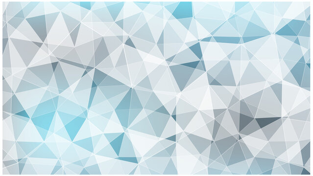multicolored asymmetric triangular geometric background - shades of blue