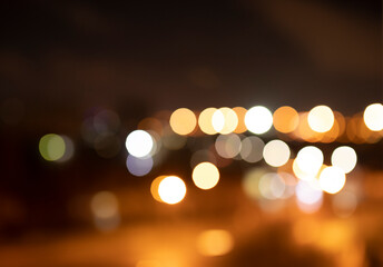 Abstract bokeh night garden in city background