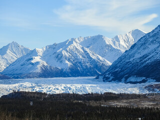 Fototapeta na wymiar Matanuska glacier on a sunny day - Alaska
