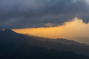 Beautiful sunset landscape around Shuangxi District area