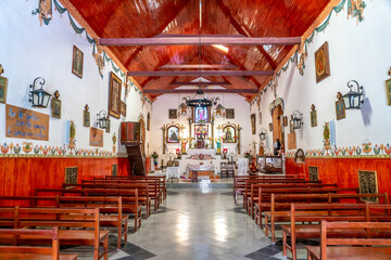 Fototapeta na wymiar Northern Argentina, in the village of Iruya inside the local church. 