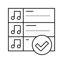 choosing radio music line icon vector illustration