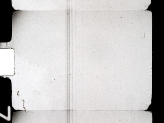 Super-8 (8mm) film frame with dust, grain and scratches