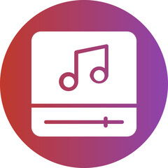 music gradient icon