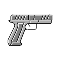 centerfire pistol color icon vector illustration
