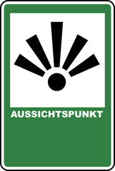Aussichtspunkt Aussichtsplattform Vogelbeobachtung Naturbeobachtung Schild signalgrün